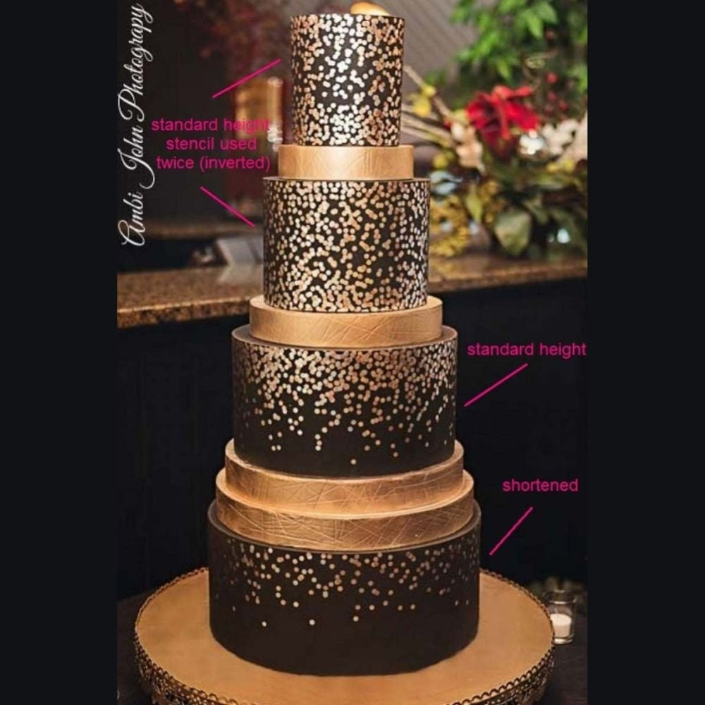Evil Cake Genius Dissipating Small Dots Cake Stencil