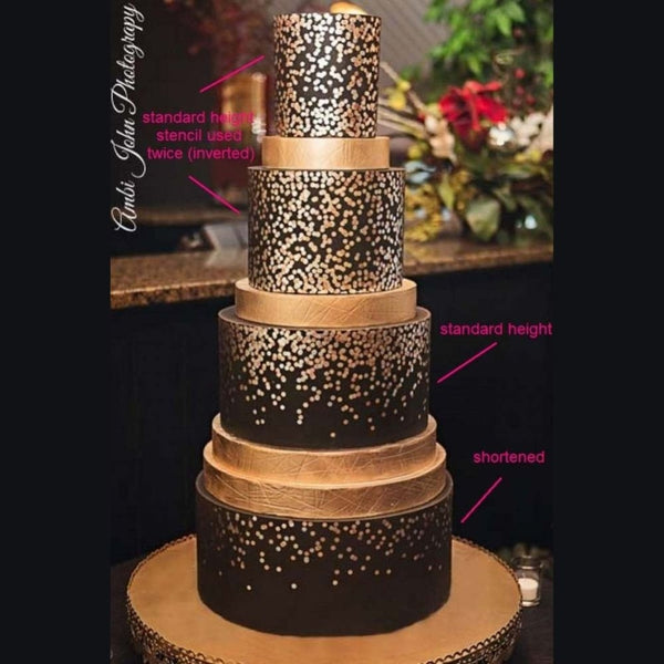 Evil Cake Genius Dissipating Small Dots Cake Stencil