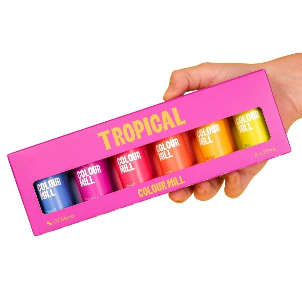 Colour Mill Tropical Colours - Gift Set of 6 Oil Based Colouring (New Label Design)