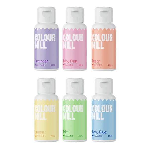 Colour Mill Pastel Colours - Gift Set of 6 Oil Based Colouring (New Label Design)