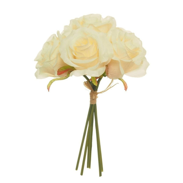 Simply Making Ivory - Bunch Of 6 Silk Bella Roses