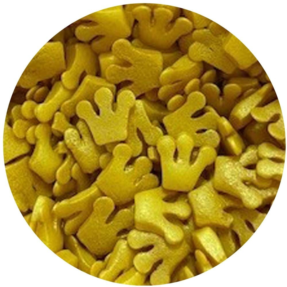 Scrumptious 3D Gold Crown Sprinkles 60g