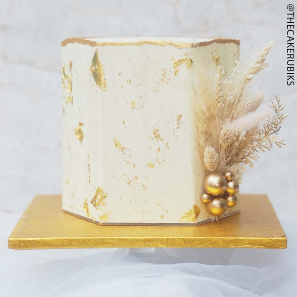 The Cake Decorating Co. Gold Square Drum Cake Board