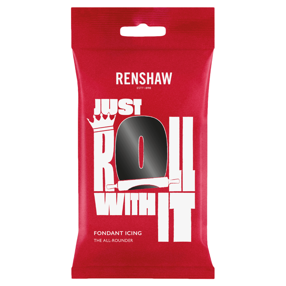 Renshaw Jet Black - Just Roll With It Sugarpaste Fondant Icing