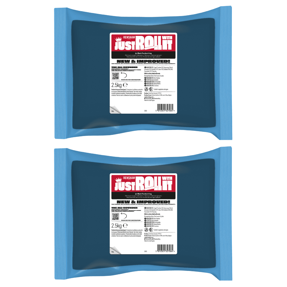 Renshaw Jet Black - Just Roll With It Sugarpaste Fondant Icing