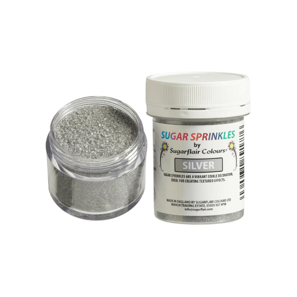 Sugarflair Sugar Sprinkles 40g - Silver