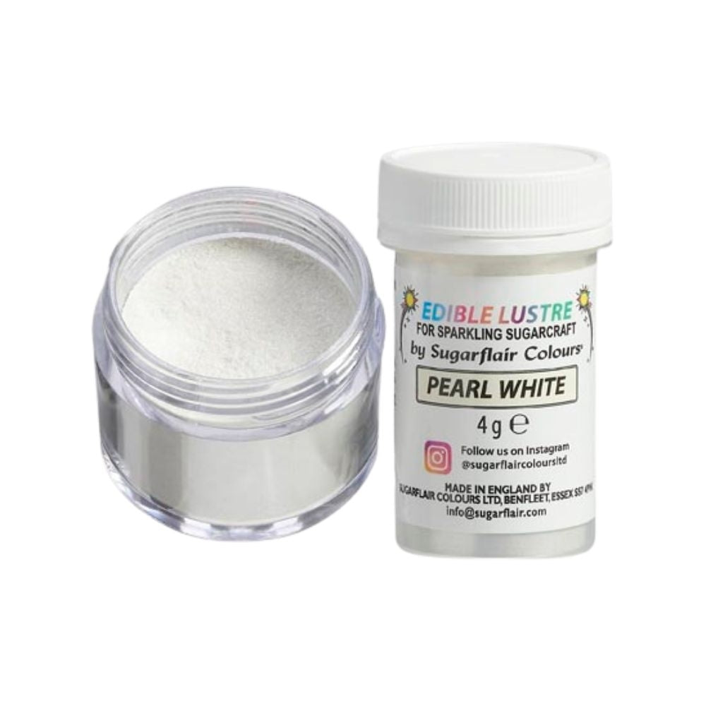 Sugarflair Pearl White - Edible Lustre Dust 4g