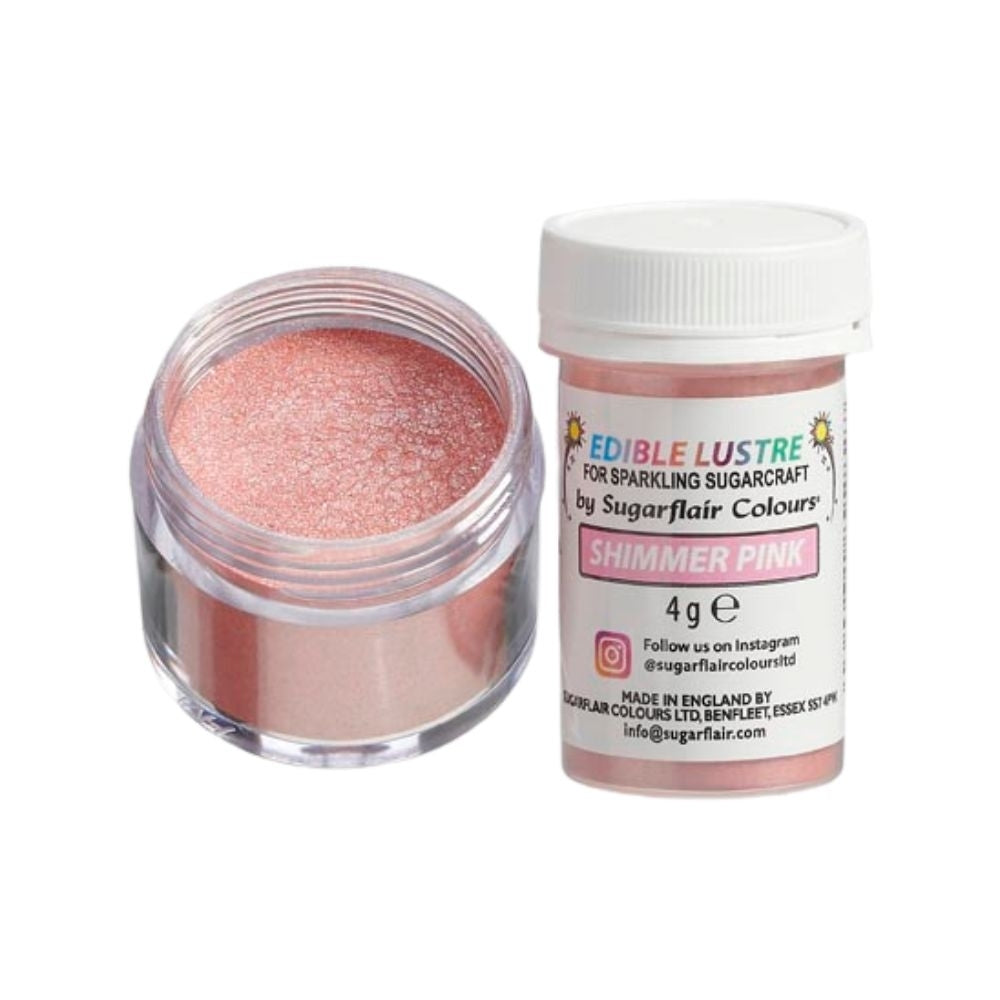 Sugarflair Shimmer Pink - Edible Lustre Dust 4g