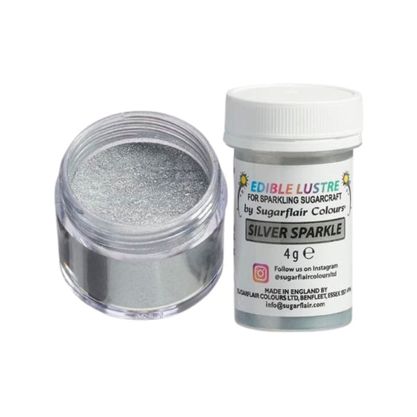 Sugarflair Silver Sparkle - Edible Lustre Dust 4g