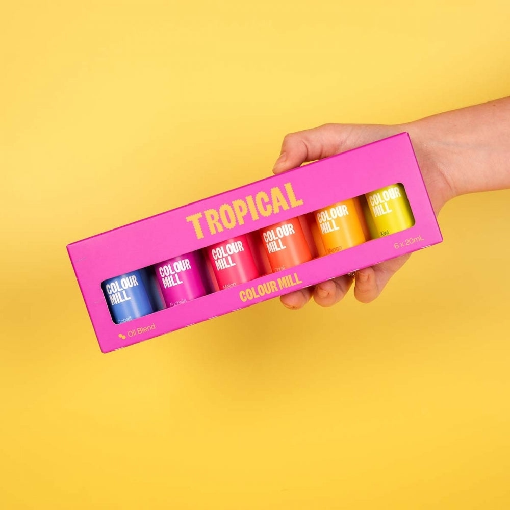 Colour Mill Tropical Colours - Gift Set of 6 Oil Based Colouring (New Label Design)