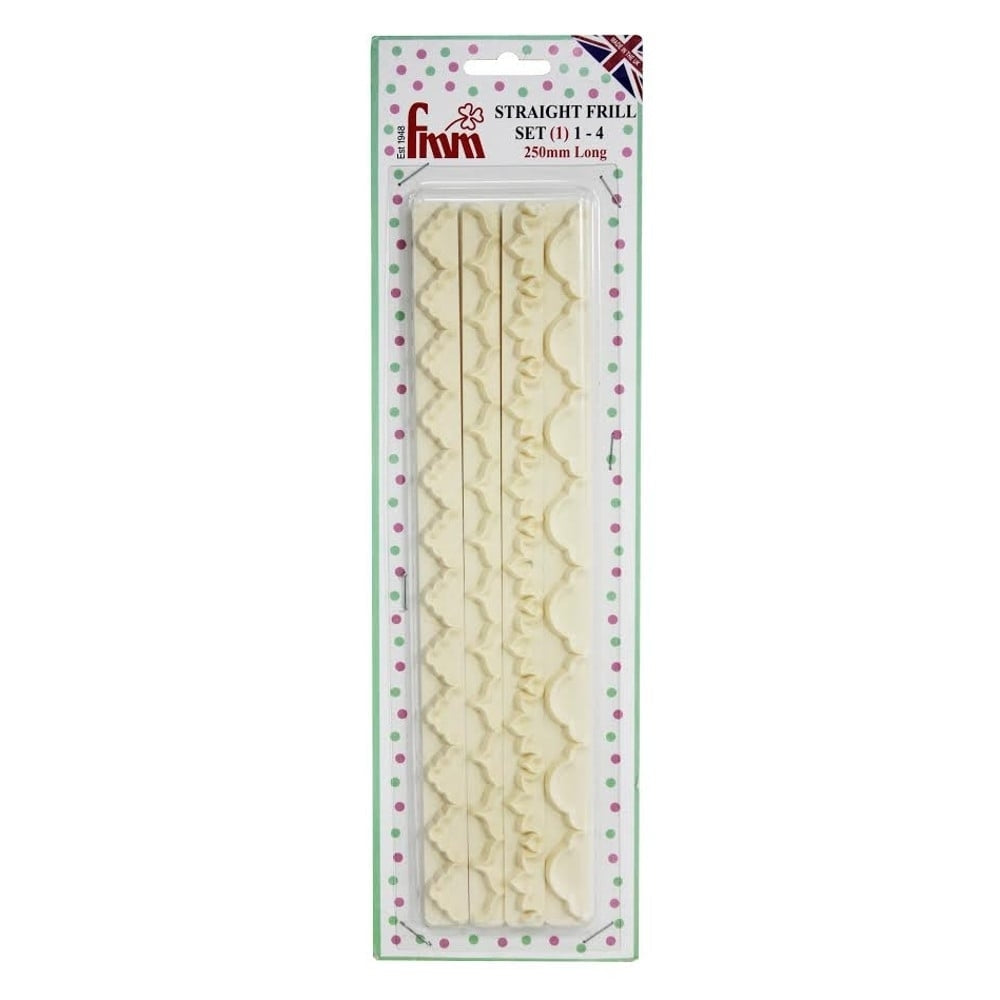 FMM Straight Frill 1-4 Set Of 4 Tappit Cutters