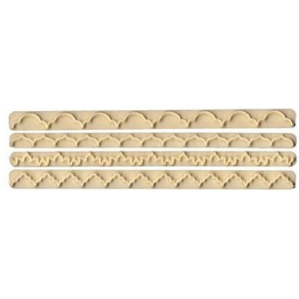 FMM Straight Frill 1-4 Set Of 4 Tappit Cutters