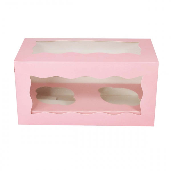 Simply Making Holds 2 Pink Cupcake Box With Double Window
