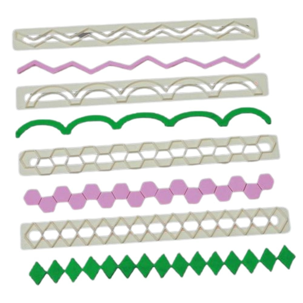 FMM Straight Frill Geometric Tappit Cutter Set No.5