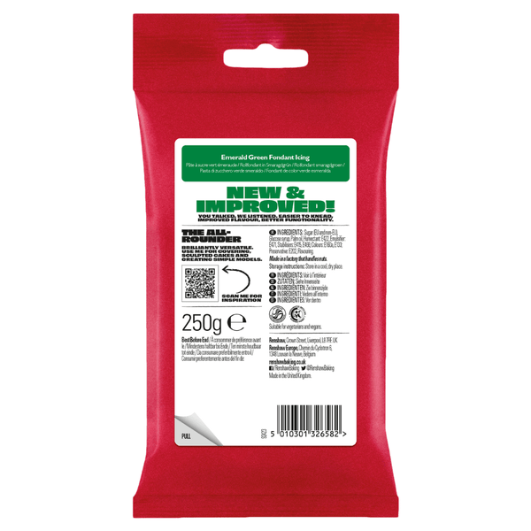 Renshaw Emerald Green - Just Roll With It Sugarpaste Fondant Icing 250g