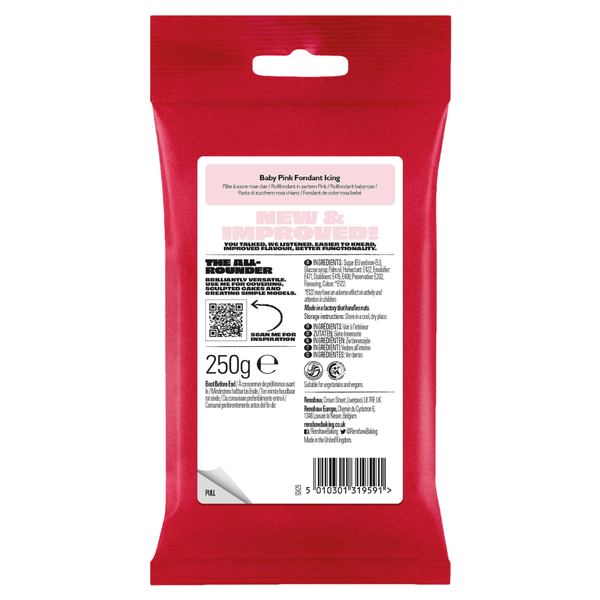 Renshaw Baby Pink - Just Roll With It Sugarpaste Fondant Icing 250g