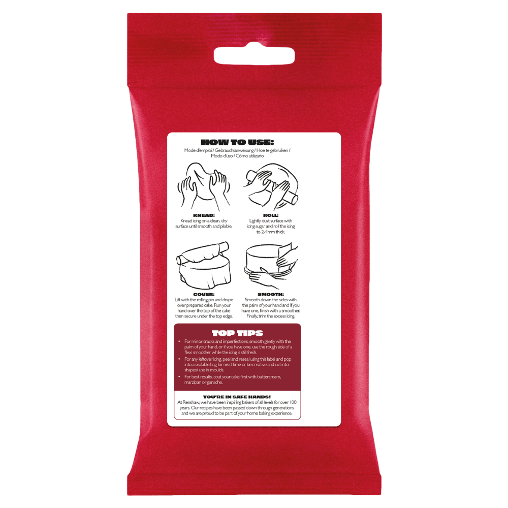 Renshaw Ruby Red - Just Roll With It Sugarpaste Fondant Icing 250g