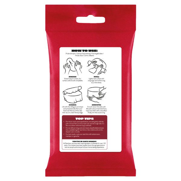 Renshaw Ruby Red - Just Roll With It Sugarpaste Fondant Icing 250g