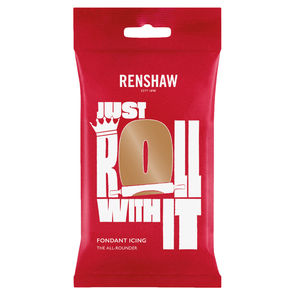 Renshaw Teddy Brown - Just Roll With It Sugarpaste Fondant Icing 250g