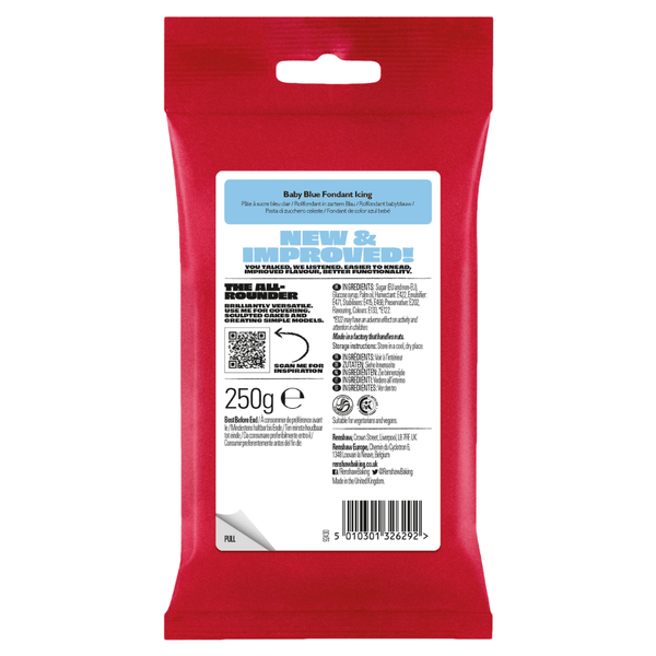 Renshaw Baby Blue - Just Roll With It Sugarpaste Fondant Icing 250g