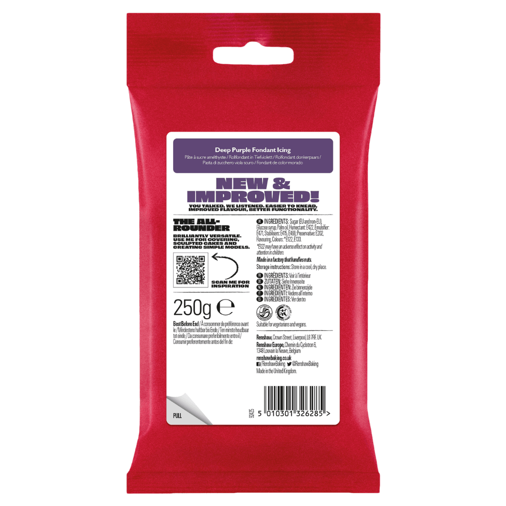 Renshaw Deep Purple - Just Roll With It Sugarpaste Fondant Icing 250g