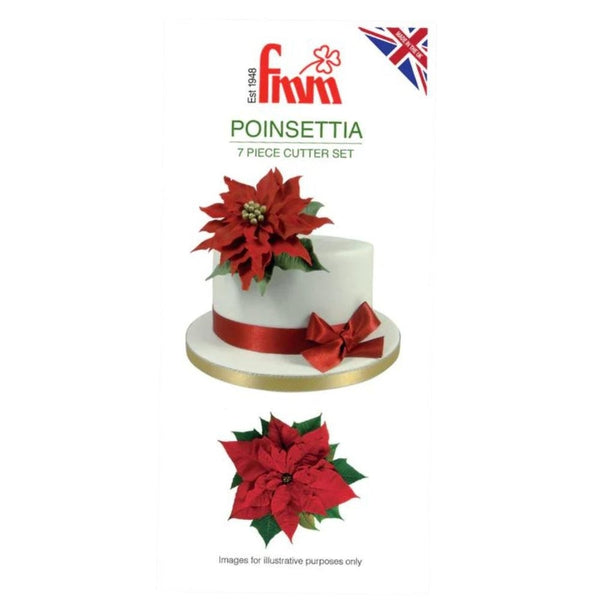 FMM Poinsettia Icing Cutter Set Of 7 - FMM