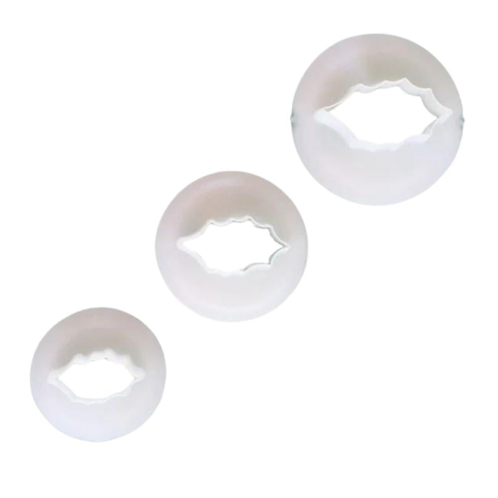 FMM Holly Leaf Icing Cutter Set Of 3