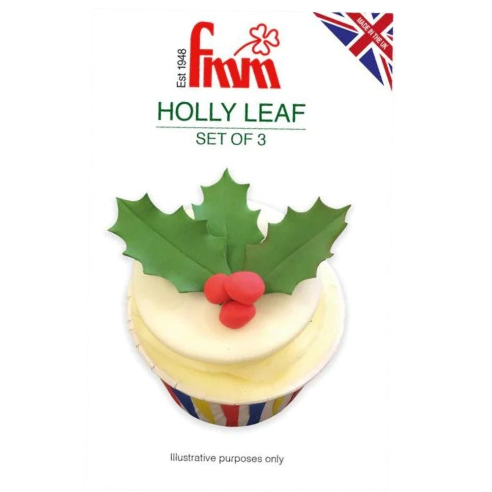 FMM Holly Leaf Icing Cutter Set Of 3