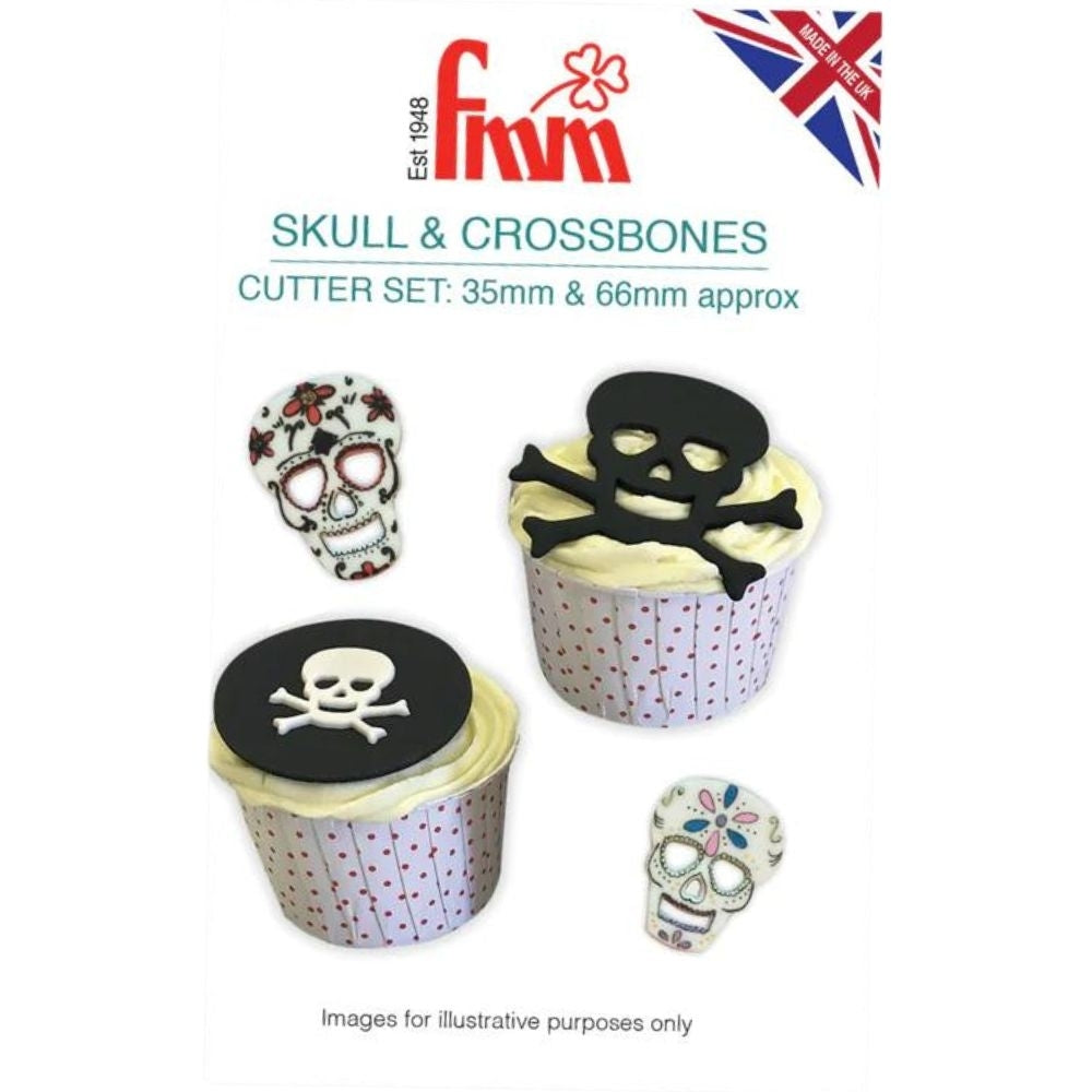 FMM Skull & Crossbones Icing Cutter Set Of 2 - FMM