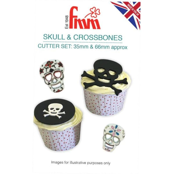 FMM Skull & Crossbones Icing Cutter Set Of 2 - FMM