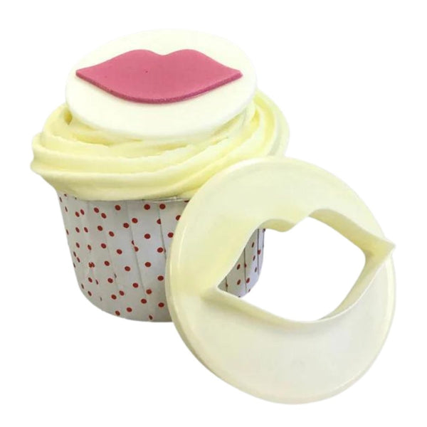 FMM Cupcake Cutter Lips/Circle Icing Cutter - FMM