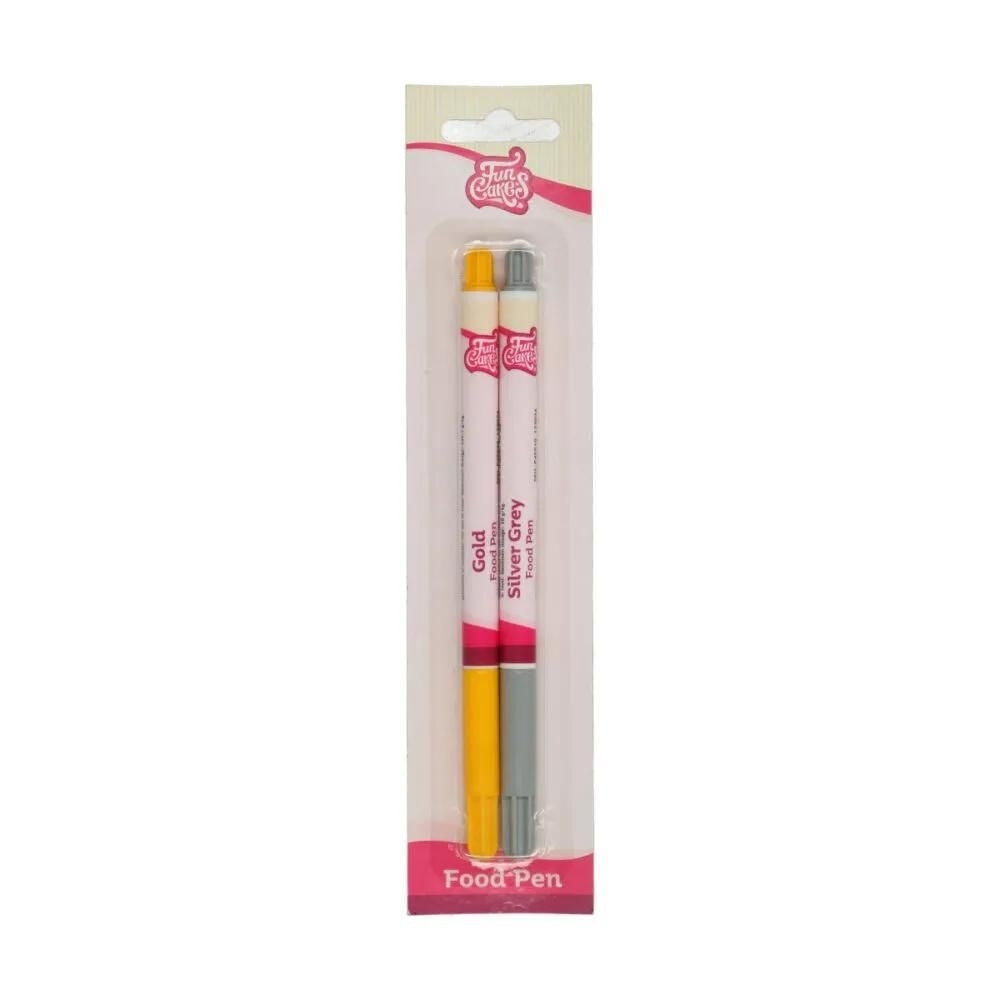 FunCakes Gold & Silver Edible Food Pen Set Of 2