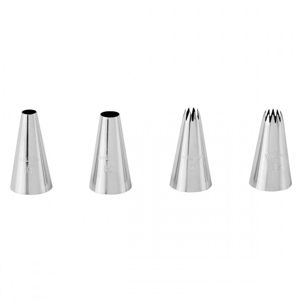 Wilton Large Piping Tip Set Of 4 (No.10, No.12, No.21, No.32)