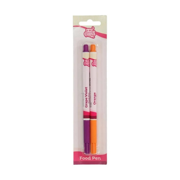 FunCakes EXPIRED - FunCakes Food Pen Purple-Orange Set Of 2 [JUNE 2024]