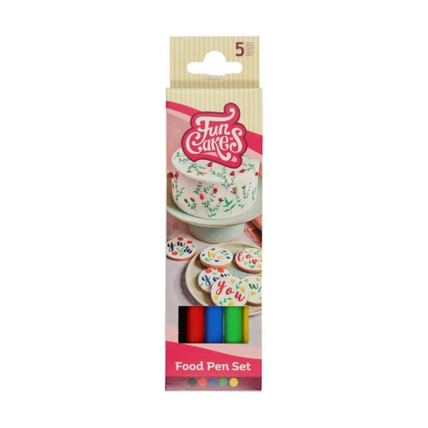 FunCakes LOW DATE - FunCakes Food Pen Primary Set Of 5 [FEB 2026]
