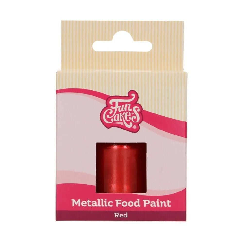 FunCakes Metallic Food Paint 30ml - Red