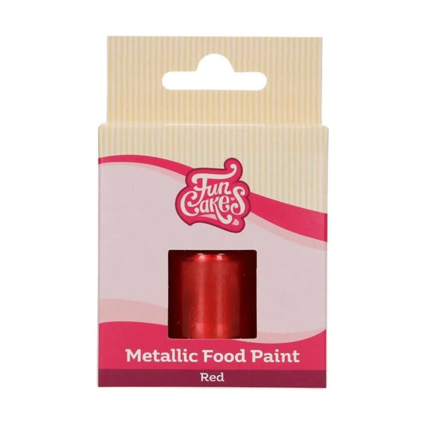 FunCakes Metallic Food Paint 30ml - Red