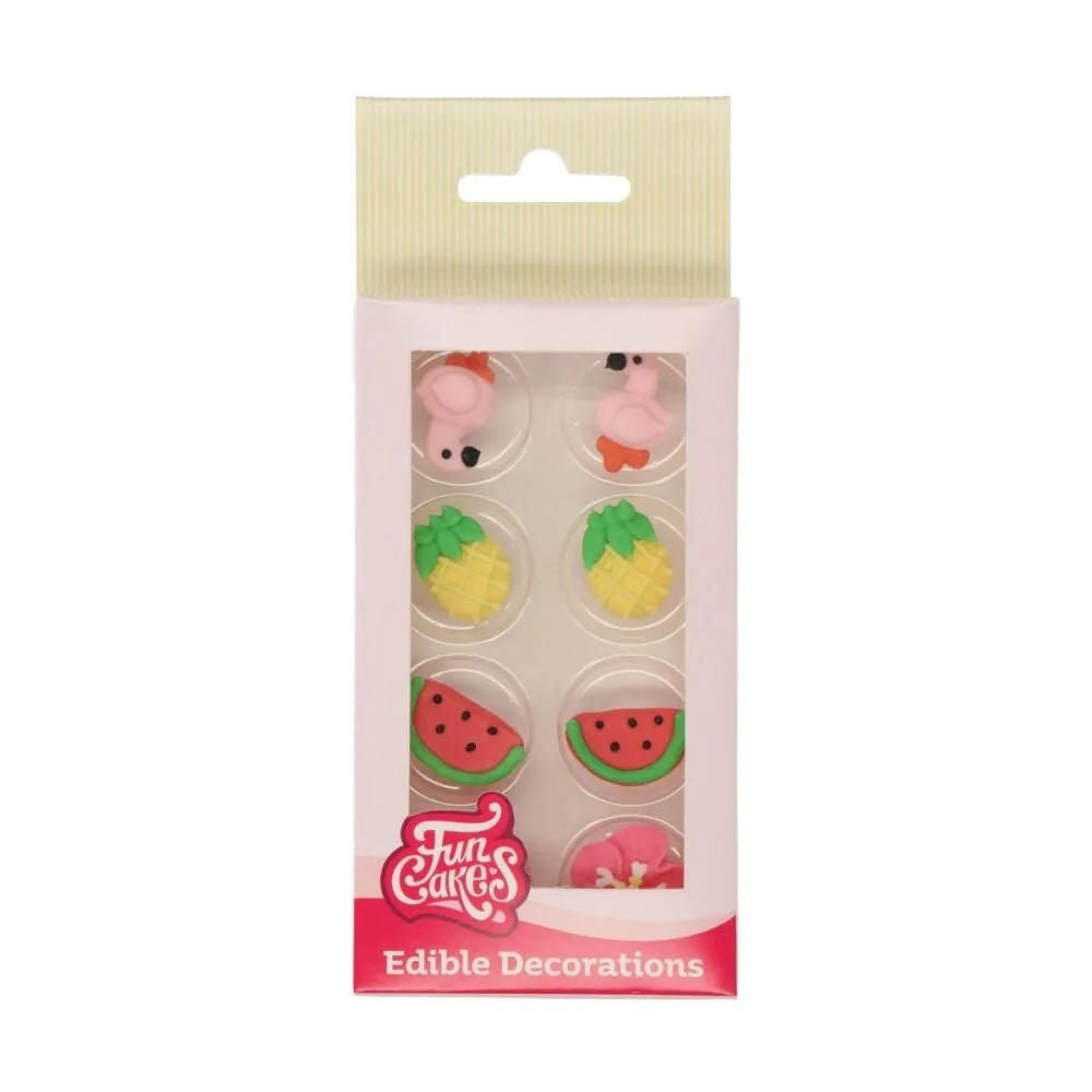FunCakes Tropical Sugar Decorations Set Of 8