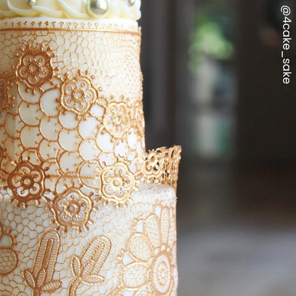 Cake Lace Gold Pearlised Pre-Mixed
