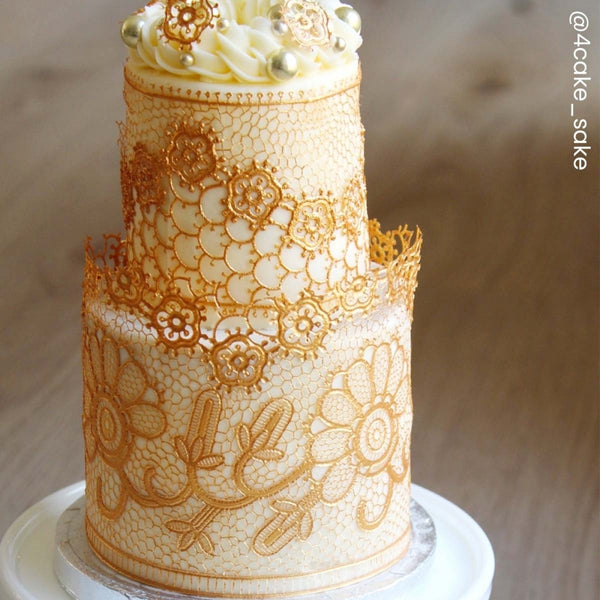 Cake Lace Gold Pearlised Pre-Mixed