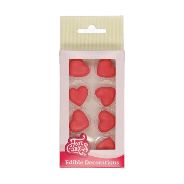 FunCakes Red Heart Sugar Decorations Set Of 8