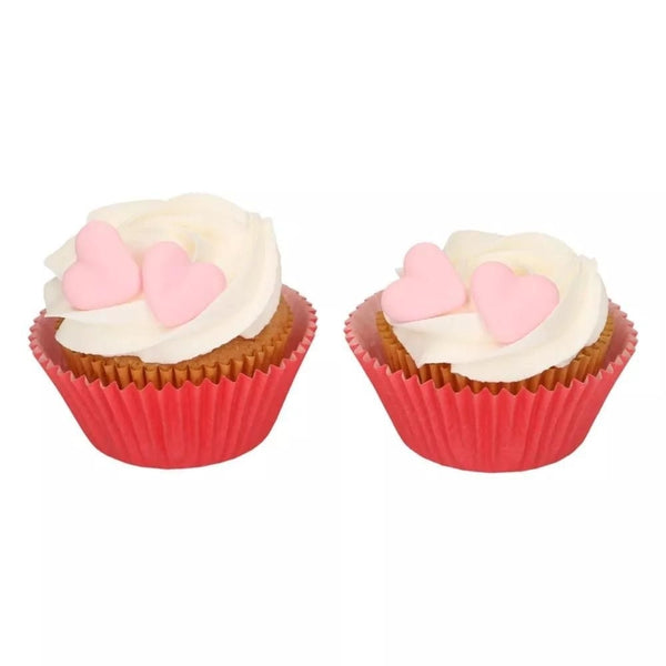 FunCakes Pink Heart Sugar Decorations Set Of 8
