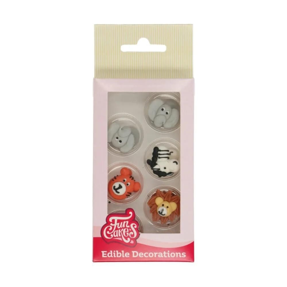 FunCakes Safari Animals Sugar Decorations Set Of 12