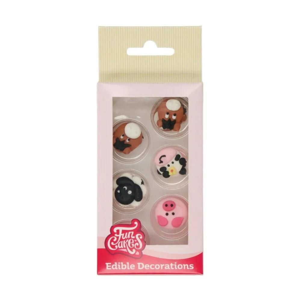 FunCakes Farm Animals Sugar Decorations Set Of 12