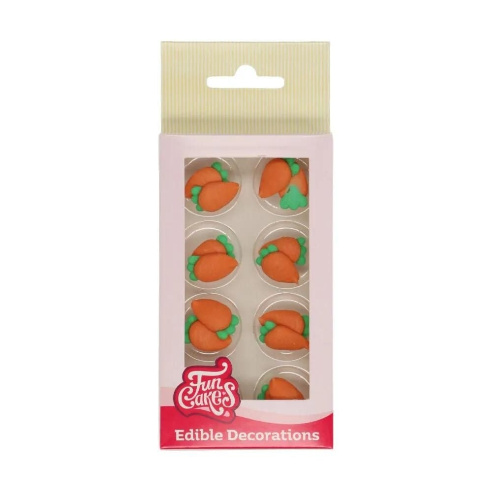FunCakes Carrot Sugar Decorations Set Of 16