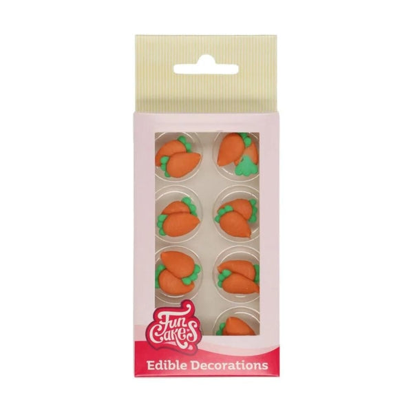 FunCakes Carrot Sugar Decorations Set Of 16