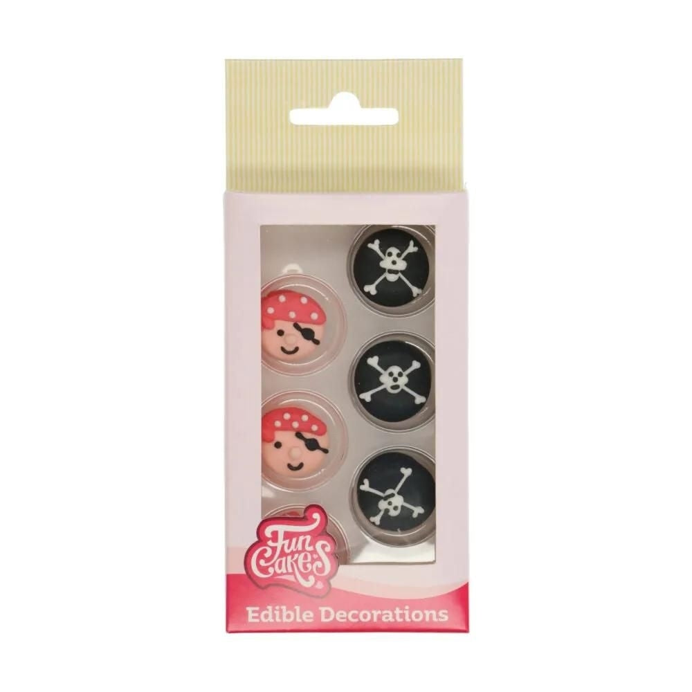 FunCakes Pirate Sugar Decorations Set Of 12