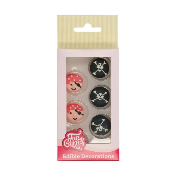 FunCakes Pirate Sugar Decorations Set Of 12