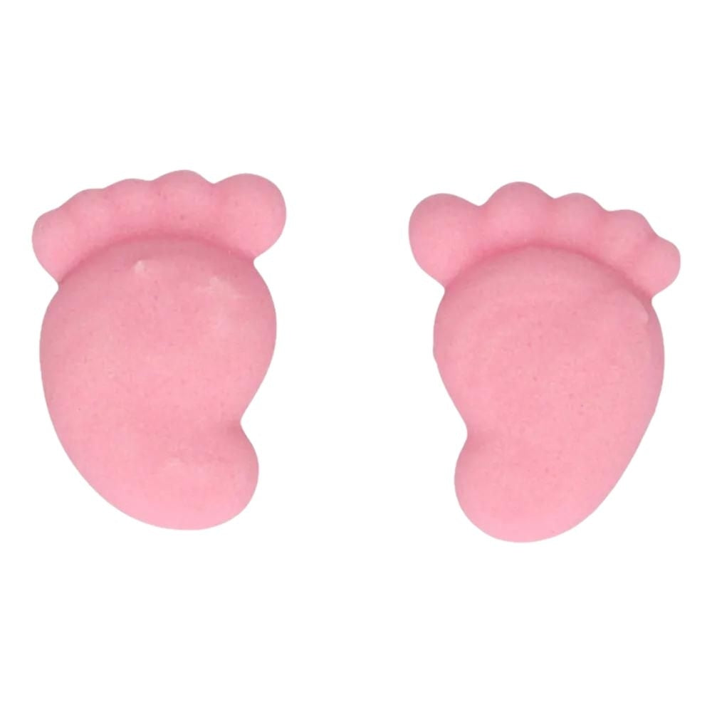 FunCakes Pink Baby Feet Sugar Decorations Set Of 16