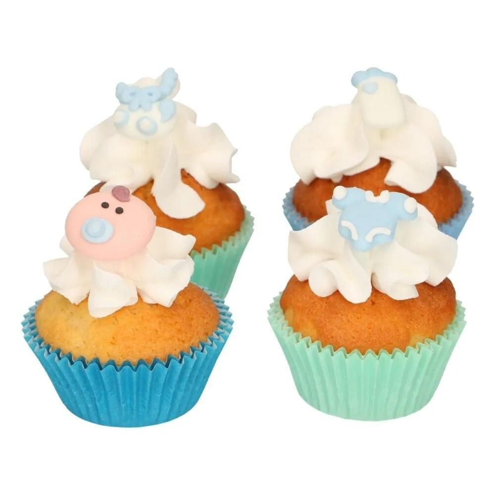FunCakes Baby Blue Sugar Decorations Set Of 12